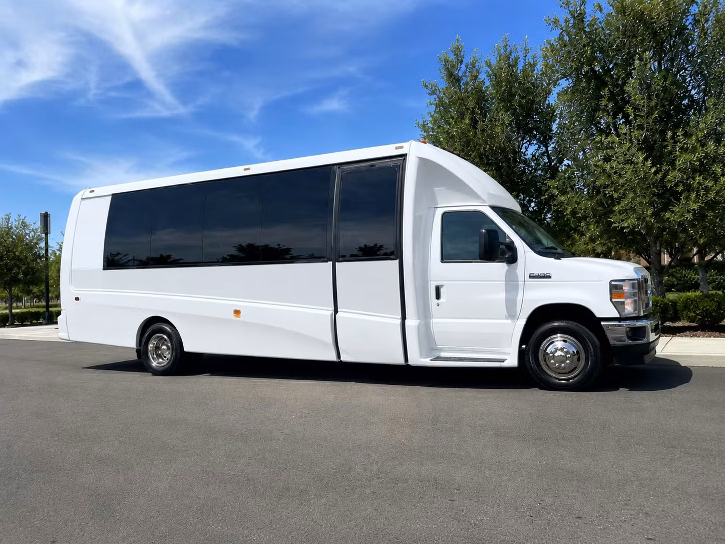 group boarding a minibus in jonesboro
